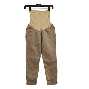 Jessica Simpson Crop Ankle Maternity Denim Jeans Womens Size S 6 Tan Stretch